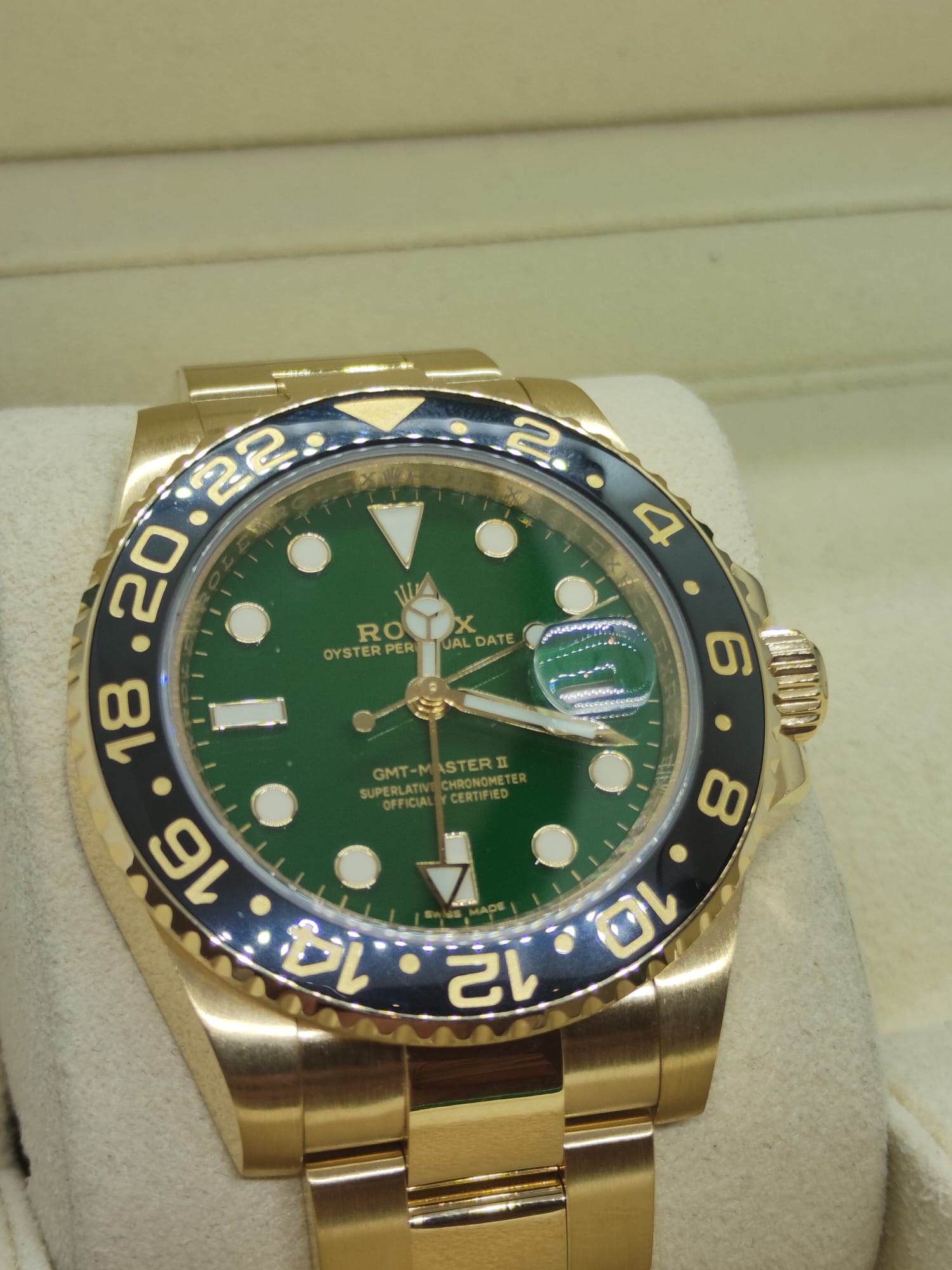 Rolex gmt oro quadrante on sale verde